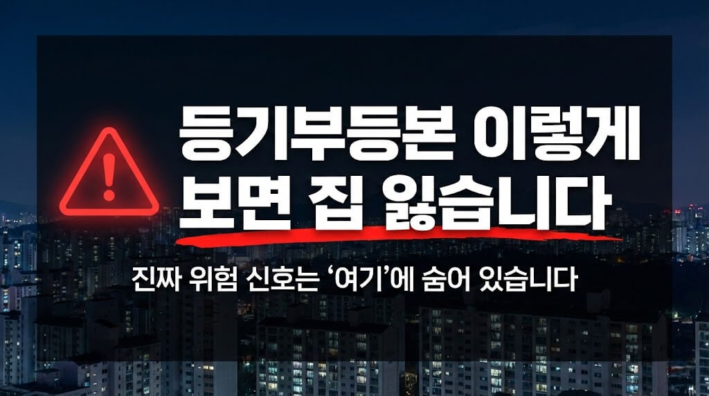 등기부등본 이렇게 보면 집 잃습니다 – 진짜 위험 신호 공개