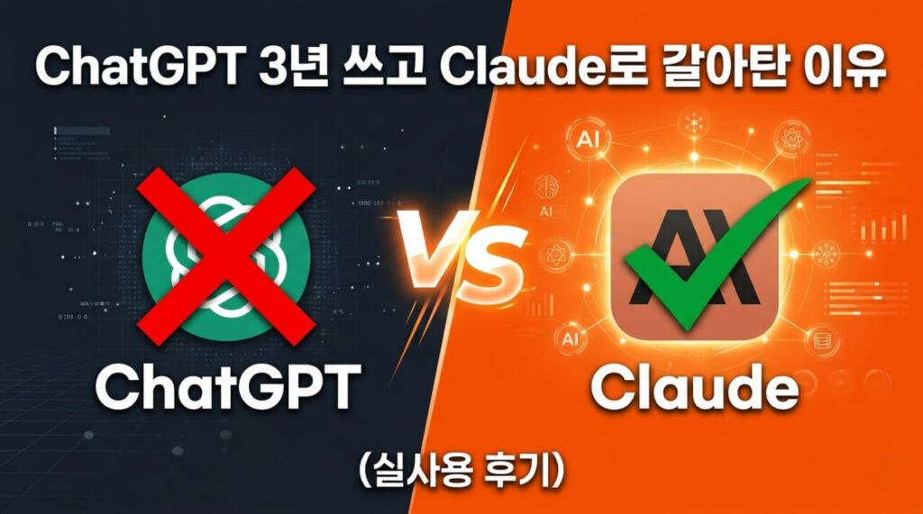 ChatGPT 3년 쓰고 Claude로 갈아탄 이유 4가지 (실사용 후기)