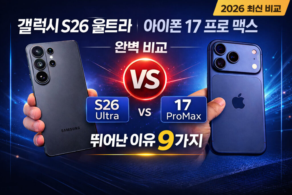 갤럭시 S26 울트라가 아이폰 17 프로 맥스보다 뛰어난 이유 9가지