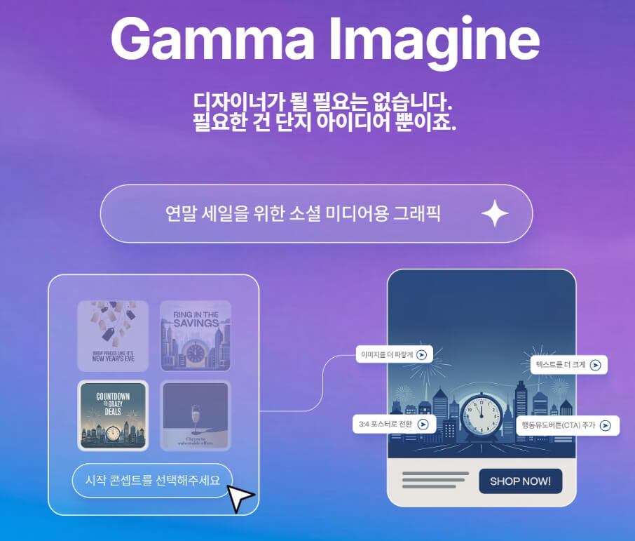 Gamma Imagine: 감마로 PPT 자동 생성을 넘어 AI 디자인까지