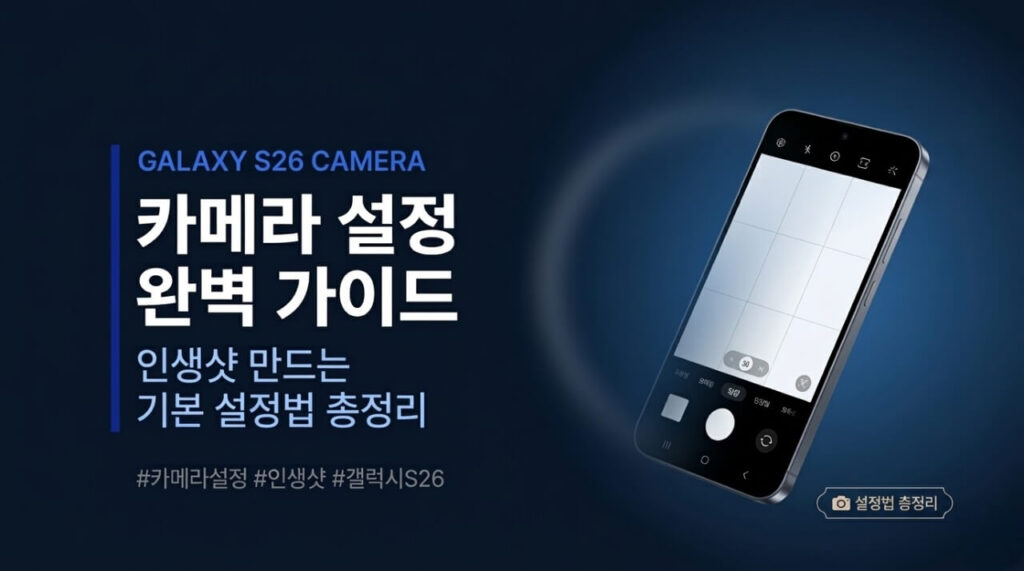 갤럭시 S26 카메라 기본 설정으로 인생샷 만드는 법
