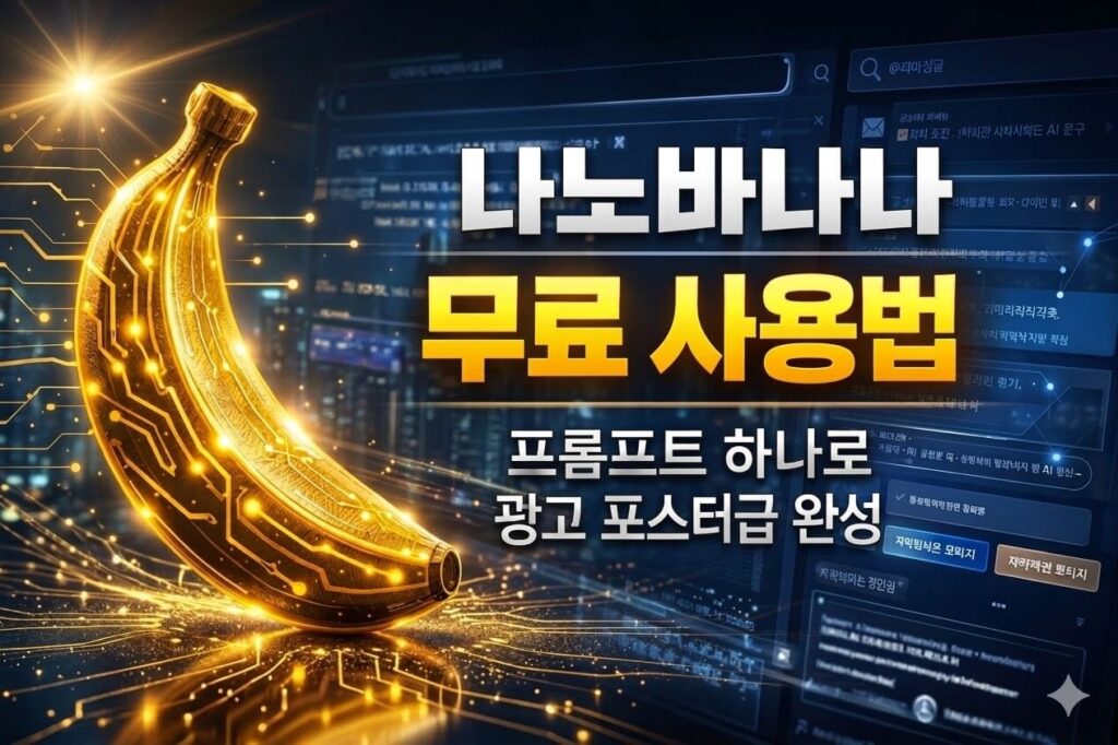 나노바나나 무료 사용법 | 프롬프트 하나로 광고 포스터급 완성