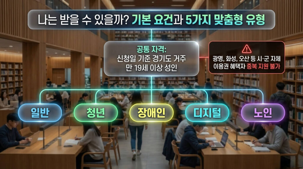 경기도 평생교육이용권 유형별 신청 자격 및 지원 인원 상세 안내