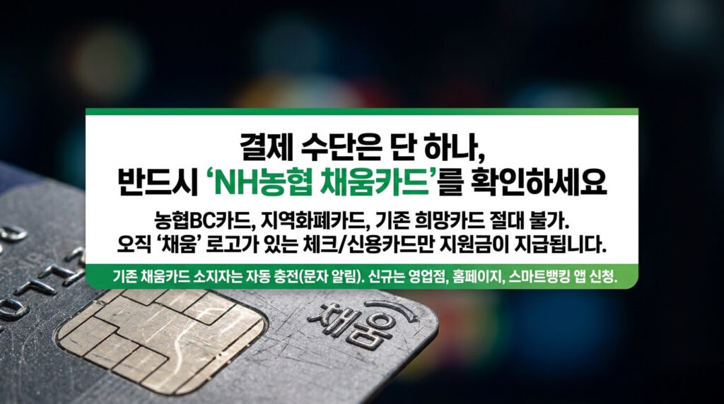 NH농협 채움카드 발급 방법과 사용 절차