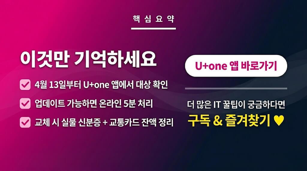 엘지유플러스 유심 교체 문자 온 이유 총정리