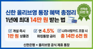 신한 올리브영 SOL통장 혜택 총정리 | 1년에 최대 14만 원 받는 법