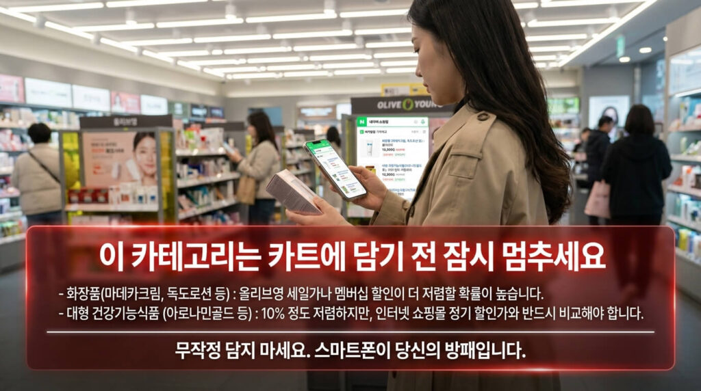 영양제·화장품은 가격 비교 후 구매 권장