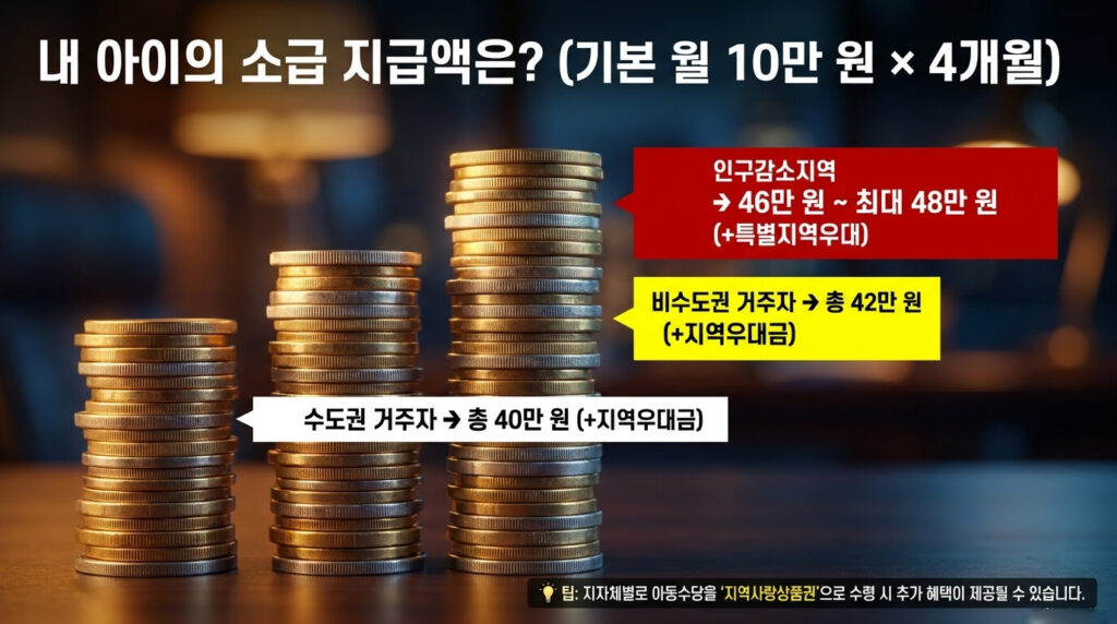 17년생 소급 지급 기간과 기본 지급액 계산법