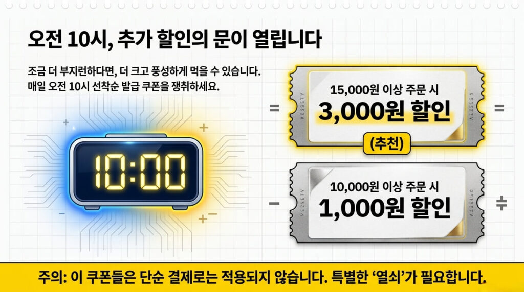 땡겨요 앱 쿠폰으로 3,000원 추가 할인받는 법