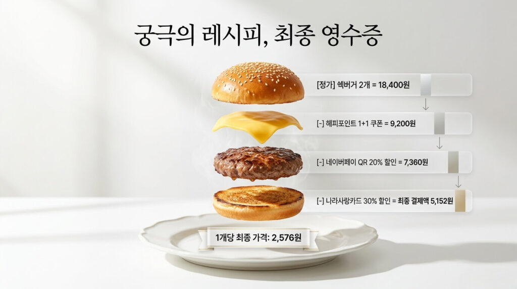 쉑쉑버거 2,576원 실화? 3단 할인 꿀조합 최종 계산