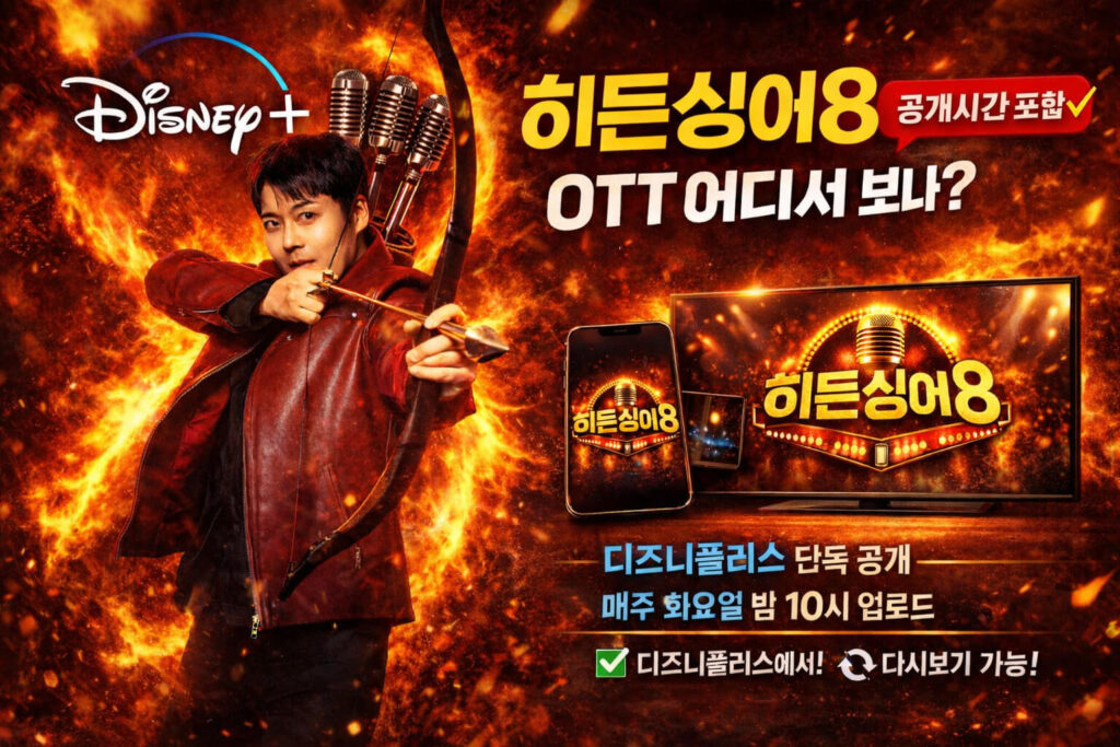 히든싱어8 OTT 어디서 보나? 디즈니플러스 시청 방법 (+공개시간)
