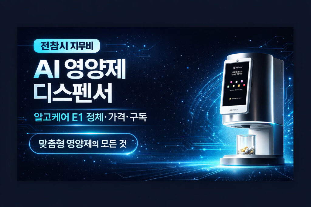 전참시 지무비 AI 영양제 디스펜서 알고케어 E1 정체와 가격·구독 방법