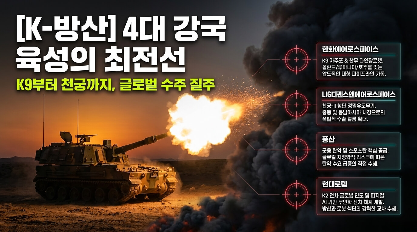 방산 수혜 종목: K-방산 4대 강국 육성의 최전선