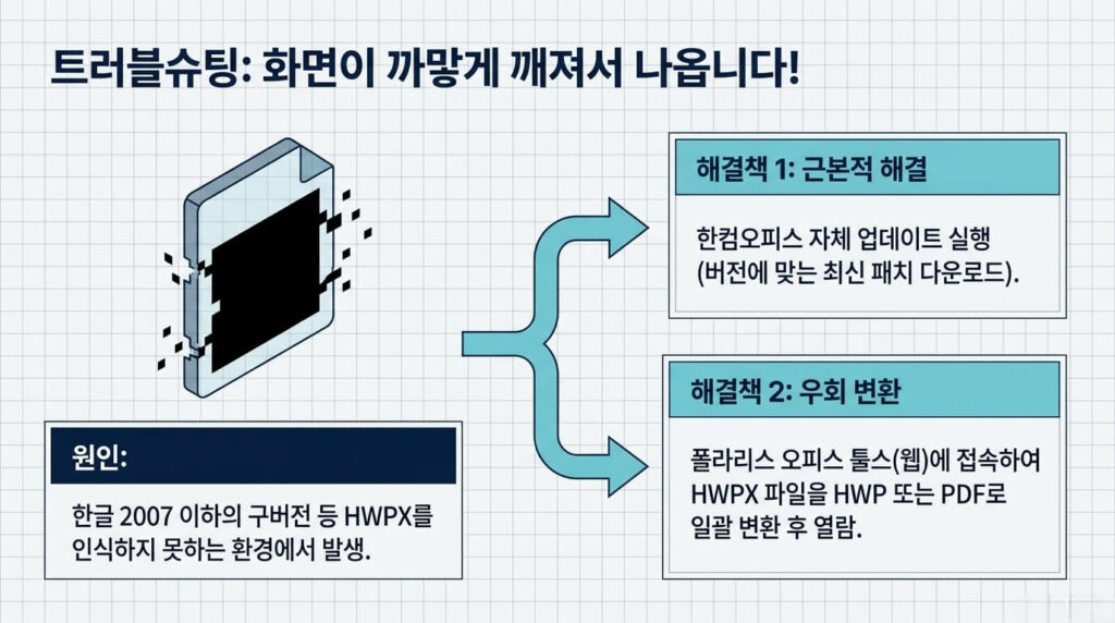 문제 해결: HWPX가 안 열릴 때 대처법