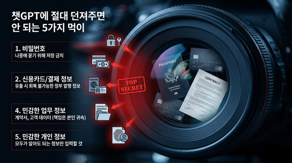 챗GPT 개인정보 보호: 절대 입력하면 안 되는 정보 5가지