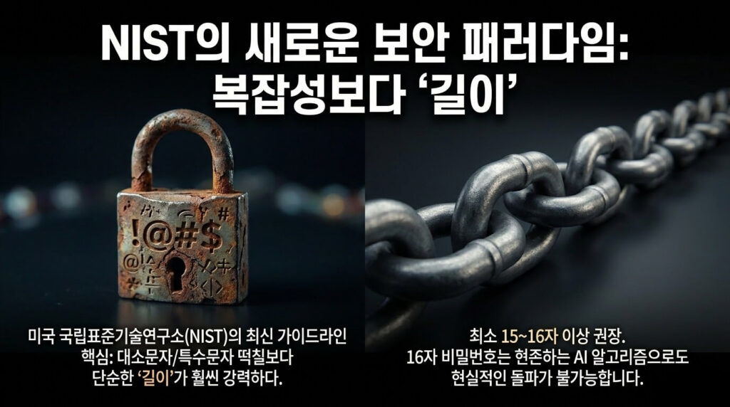 안전한 비밀번호 만드는 법: NIST 기준 길이와 구성