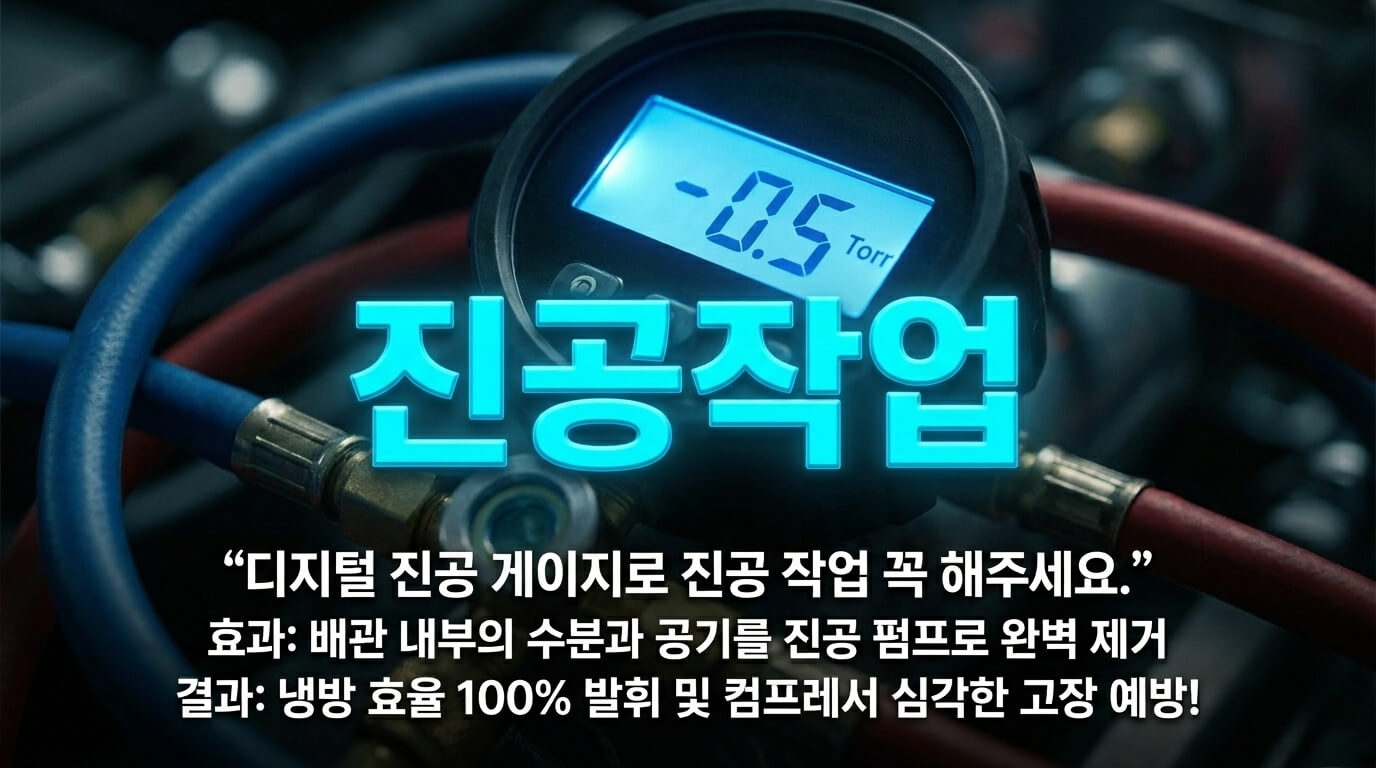 에어컨 설치할 때 반드시 요청해야 할 용어: 진공 작업