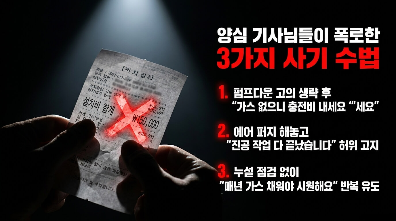 양심적인 기사님들이 폭로한 에어컨 설치 사기 수법 3가지