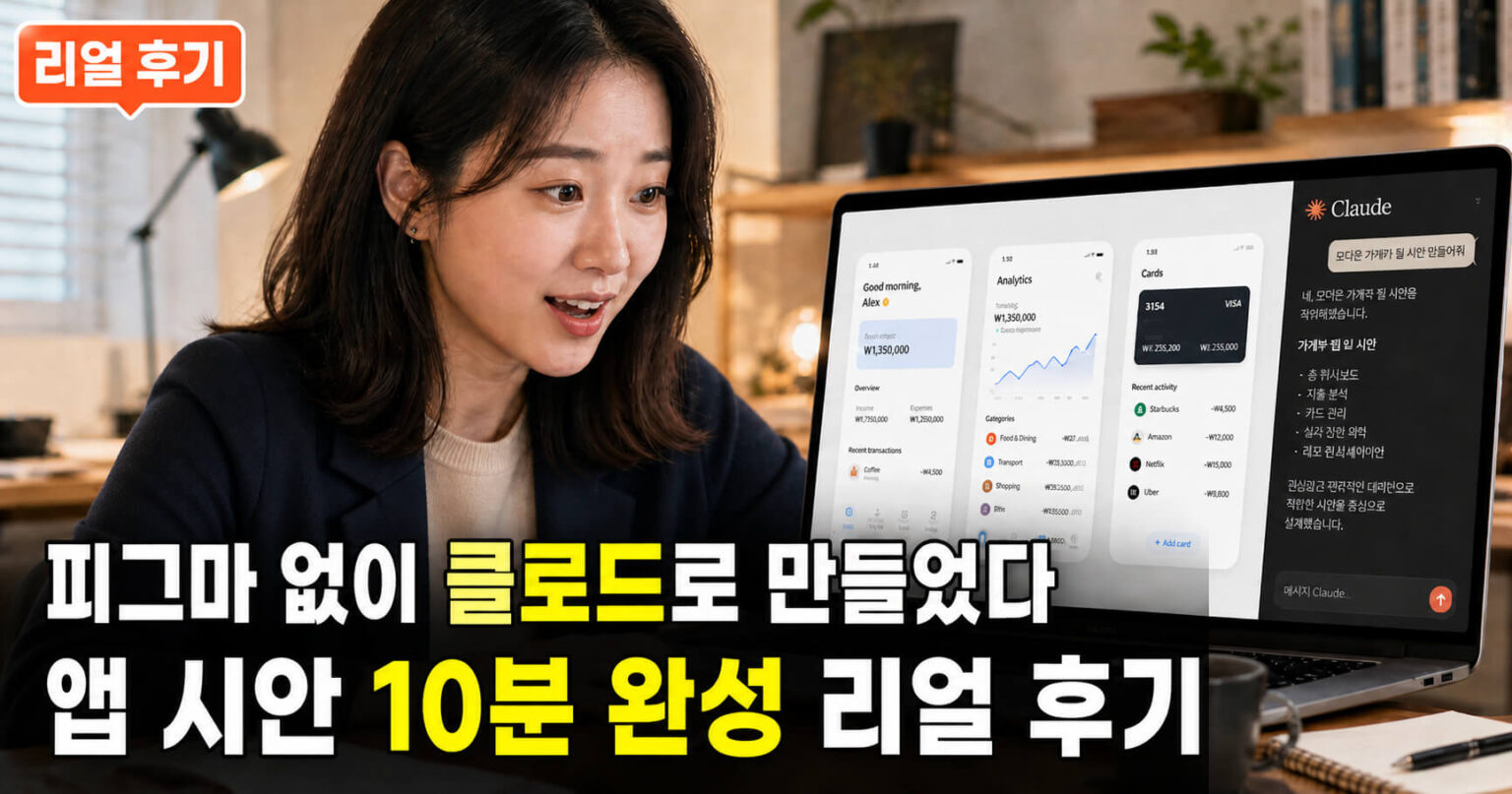 앱 시안 10분 완성 방법 (피그마 없이 클로드 디자인 리얼 후기)