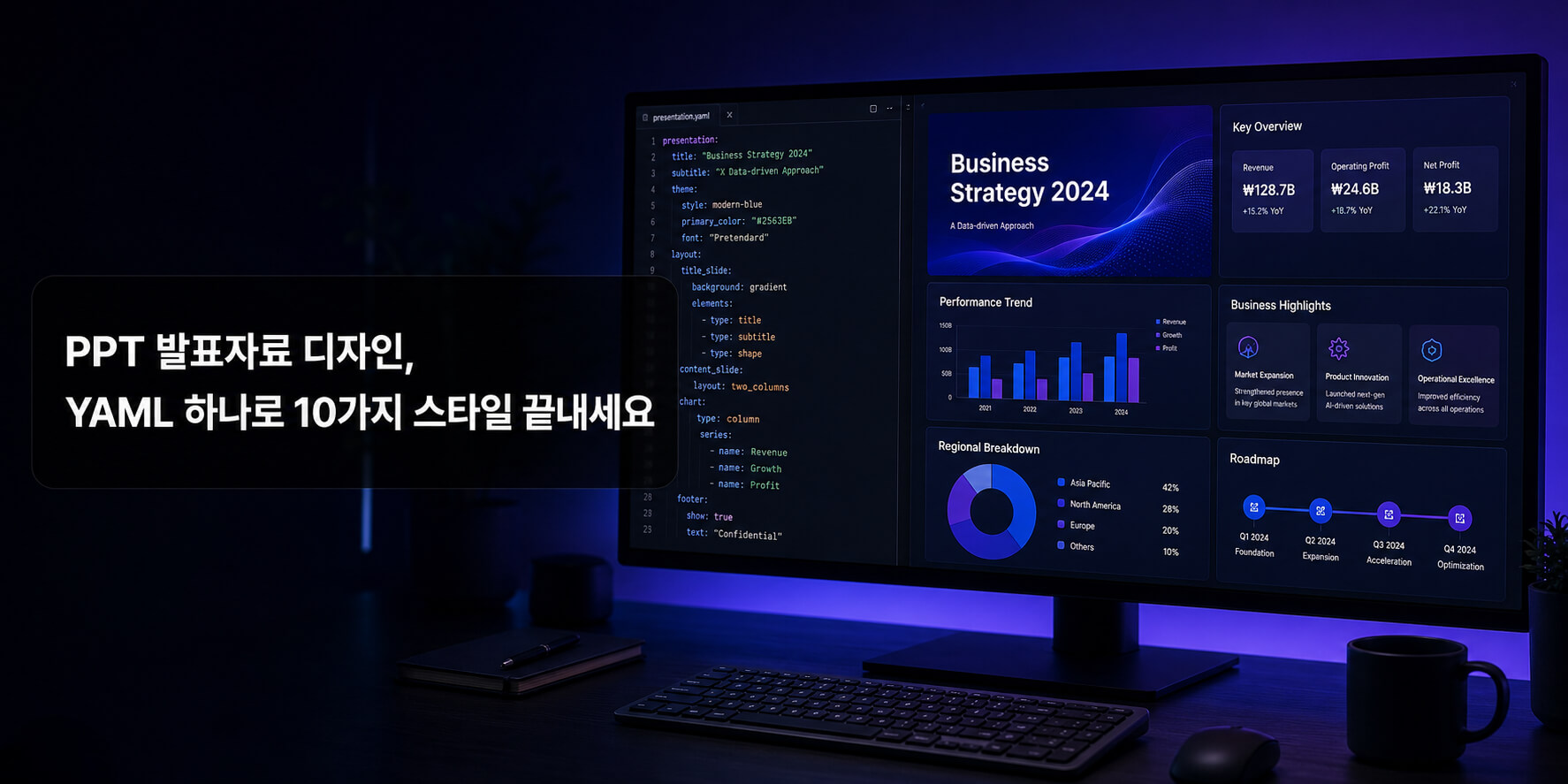 PPT 발표자료 매번 새로 만드세요? YAML 스타일 10가지로 디자인 끝내세요