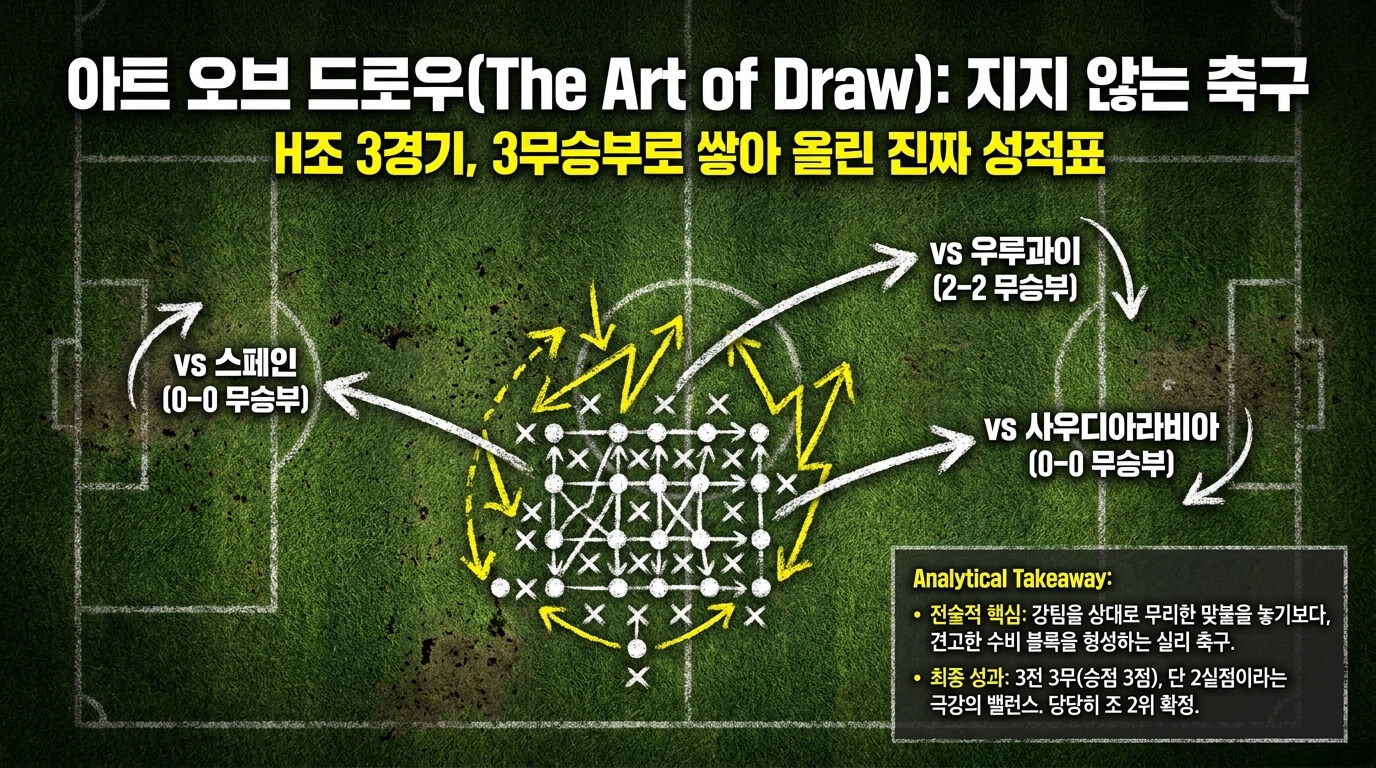 H조 3경기, 무승부로 쌓은 진짜 성적표