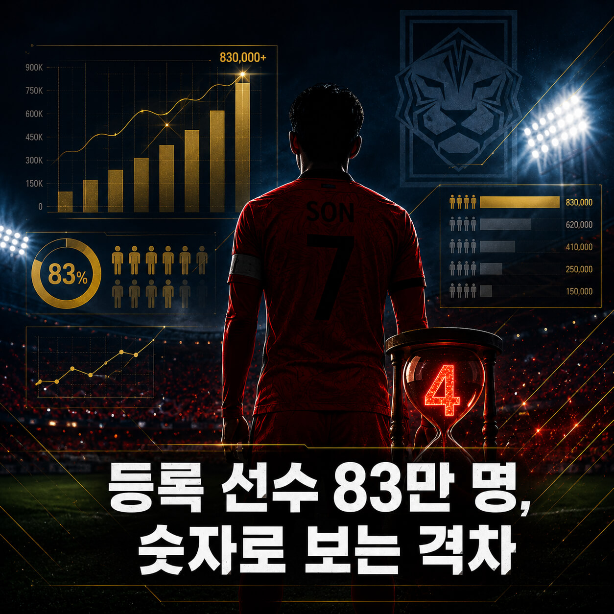 숫자로 보는 한일 축구의 격차