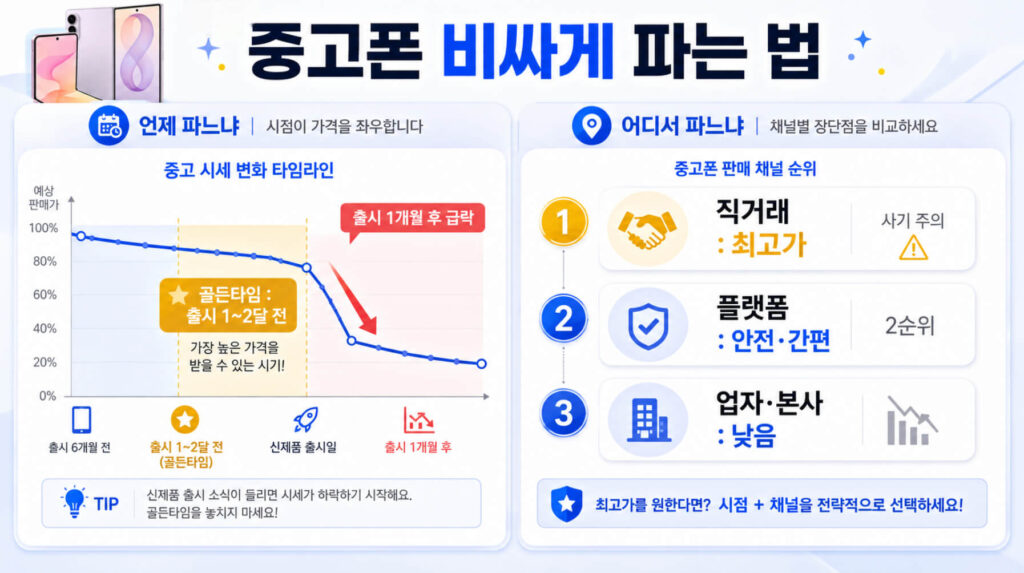 중고폰 비싸게 파는 법 : 시점과 판매처가 전부