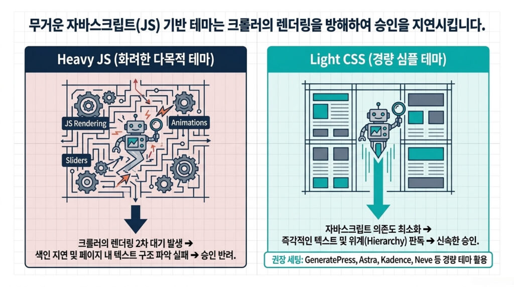 심플하고 가벼운 테마가 애드센스 승인을 앞당깁니다