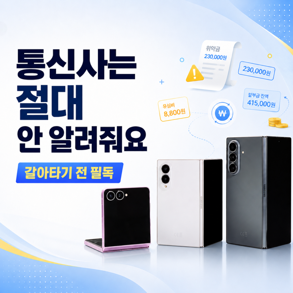 갤럭시 플립8 폴드8 울트라 위약금 0원 갈아타기로 싸게 사는 법