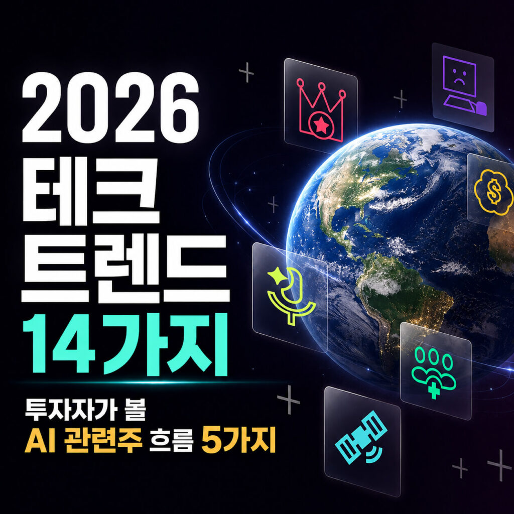 2026 테크 트렌드 14가지 정리: 투자자가 볼 AI 관련주 흐름 5가지