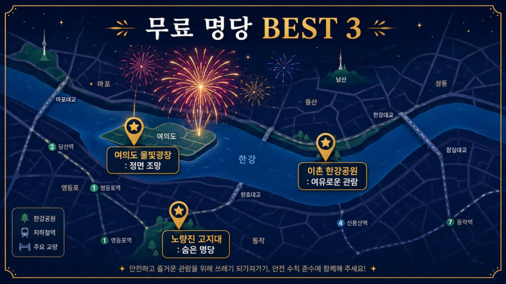 여의도 불꽃축제 무료 명당은 어디가 좋을까