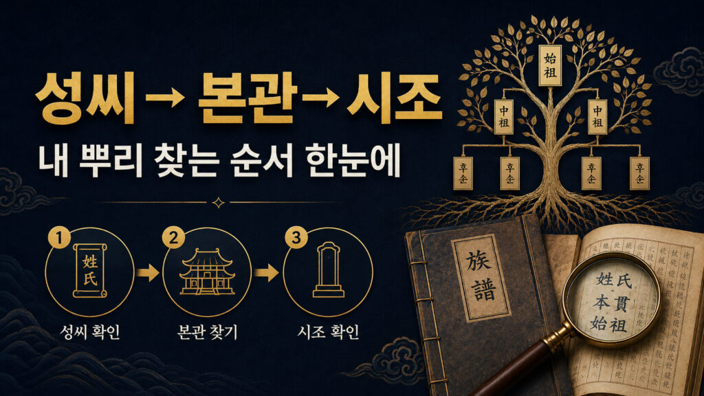 성씨와 본관으로 찾는 방법